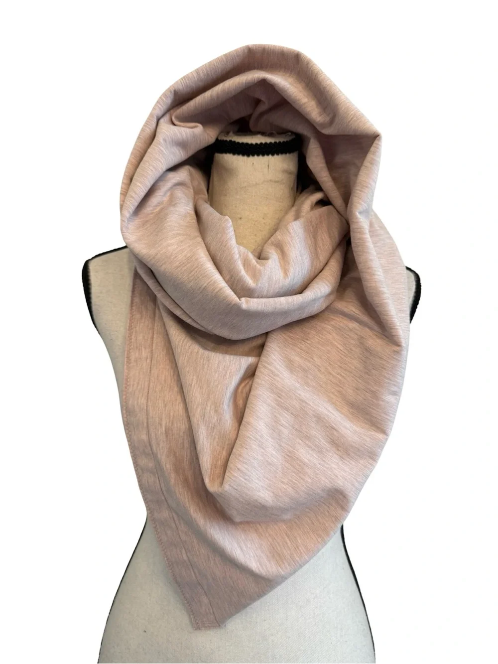 Lululemon Vinyasa Scarf Rulu Heathered Pink Gray Wrap Shawl Yoga Running